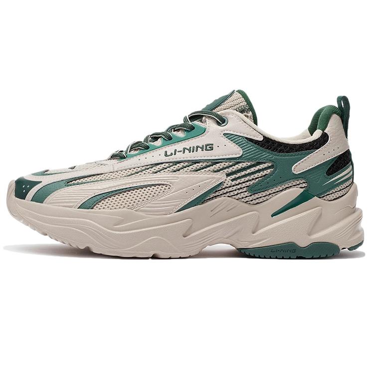 

New LiNing Meteor Cushioning, Slip Resistant, Abrasion Resistant, Rebound Low Top Sports Casual Shoes Men s Gray Green ARLS007-1 40