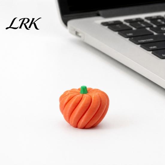 Halloween Pumpkin Decoration 3D Printed Ornament, Portable Decompression Toy, Spiral Rotation Design Toy Stress Relief Puzzle Model for Kids