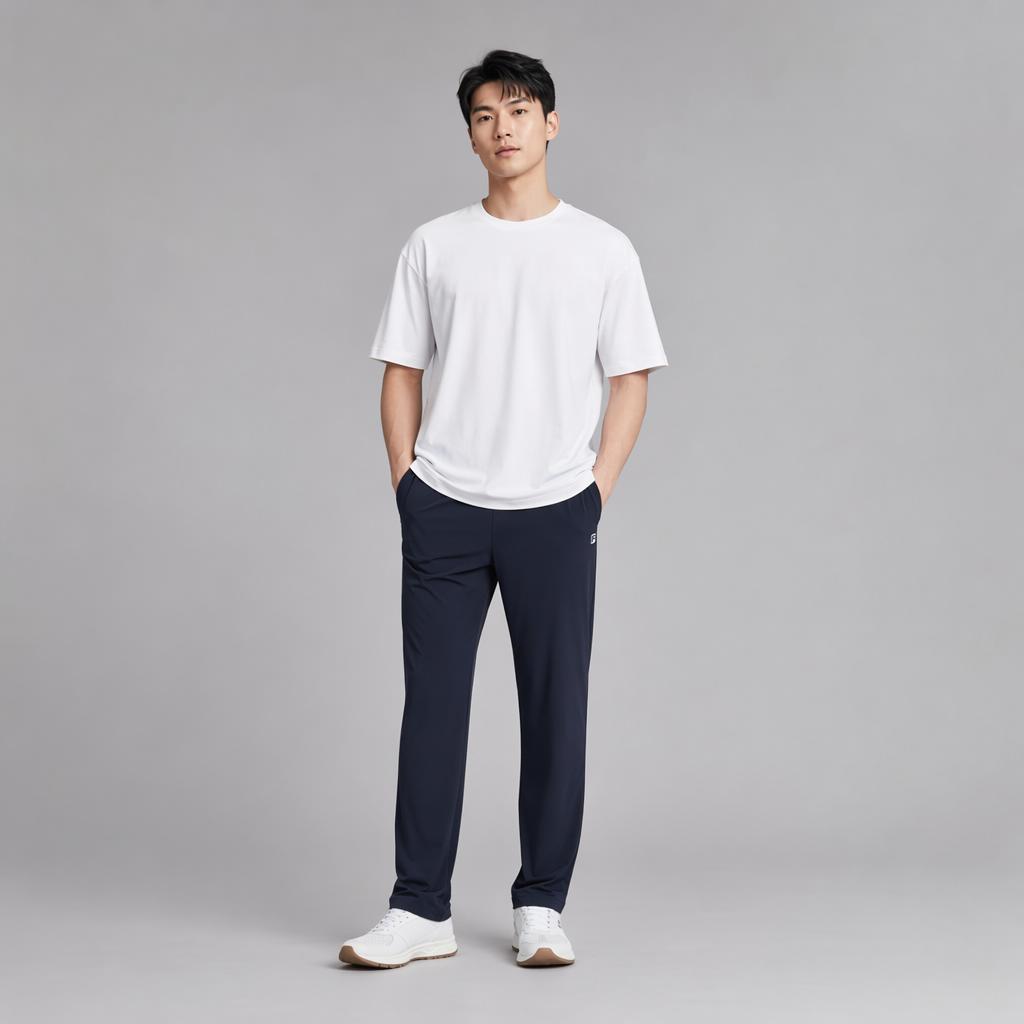 FILA Fitness Classic Comfortable Casual Pants Men bottoms Royal-Blue A51M621699ANV