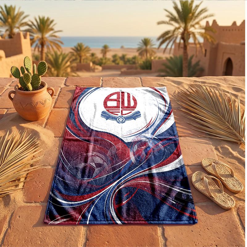 Asciugamano da Spiaggia in Microfibra Bolton Wanderers FC Asciugatura Rapida Assorbente Grande Asciugamano per Spiaggia Nuoto Viaggio