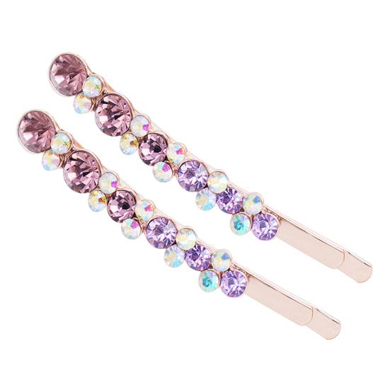 Elegante, glänzende Haarnadel mit Strasssteinen, für Damen, Mode, Party, Cocktail-Dekoration