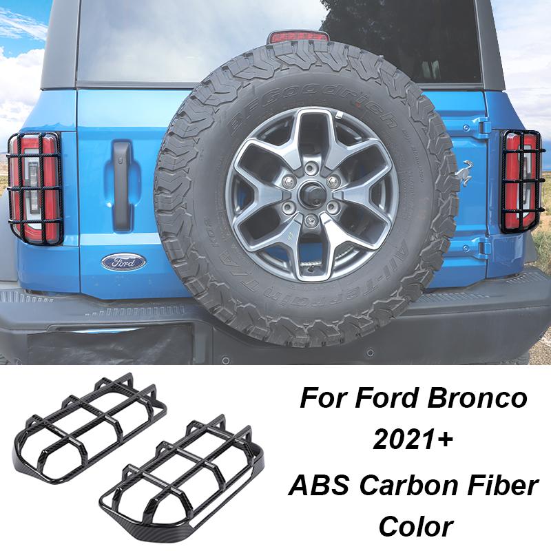 TESIN ABS Car Light Protection Cover For Ford Bronco  Up Taillight Headlight Turn Signals High Brake Lamp Hoods