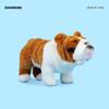 Brown & White Bulldog Plush Toy - Children's Birthday Gift