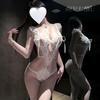 Yiyue Erotic Underwear French High-end Lace Seduction Onesie Sexy Open Crotch Perspective Flirting Pajamas 1101