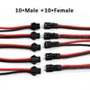 10 Pairs 10cm JST SM 2P 2Pin Plug Socket Male To Female Wire Connector LED Strips Lamp Driver Connectors Cable Quick Adapter