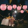6PCS Color Striped Paper Lanterns For Party Decorations And Festival Celebration Easy Assembly And Reusable