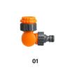 20/25/32mm 180° Plastic Garden Hose Connector Click-lock Quick Connect Threaded Faucet Adapter for Watering Irrigation Tools