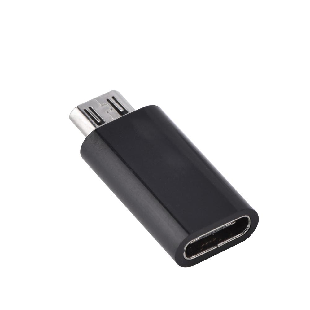 Micro USB Male To USB 3.0 Type C Female Adapter Converter Sync & Charging for Android (Black)