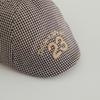 Retro Plaid Baby Beret – Spring/Summer Sun Hat with Embroidered "23" for Infants & Toddlers