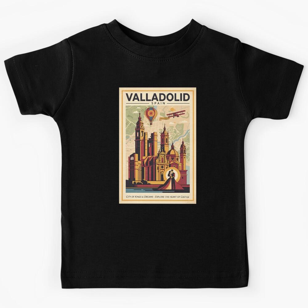 Valladolid Spain 1950s Vintage Travel Tourism Kids T-Shirt 160