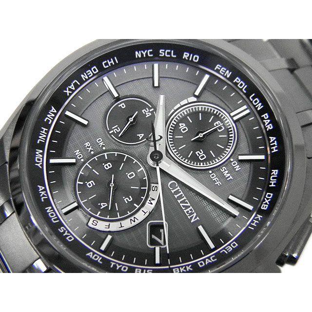 Used [Used A] Citizen Men's Watch Attesa Black Titanium Series AT8044-56E Eco-Drive Radio-Controlled Watch