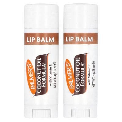Coconut Oil Lip Balm, Spf 15, 2 Pack, 0.8 G (0.30 Oz)