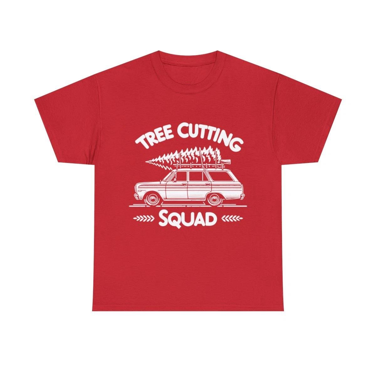 Christmas Tree Cutting Squad Retro Graphic Tee Shirt S