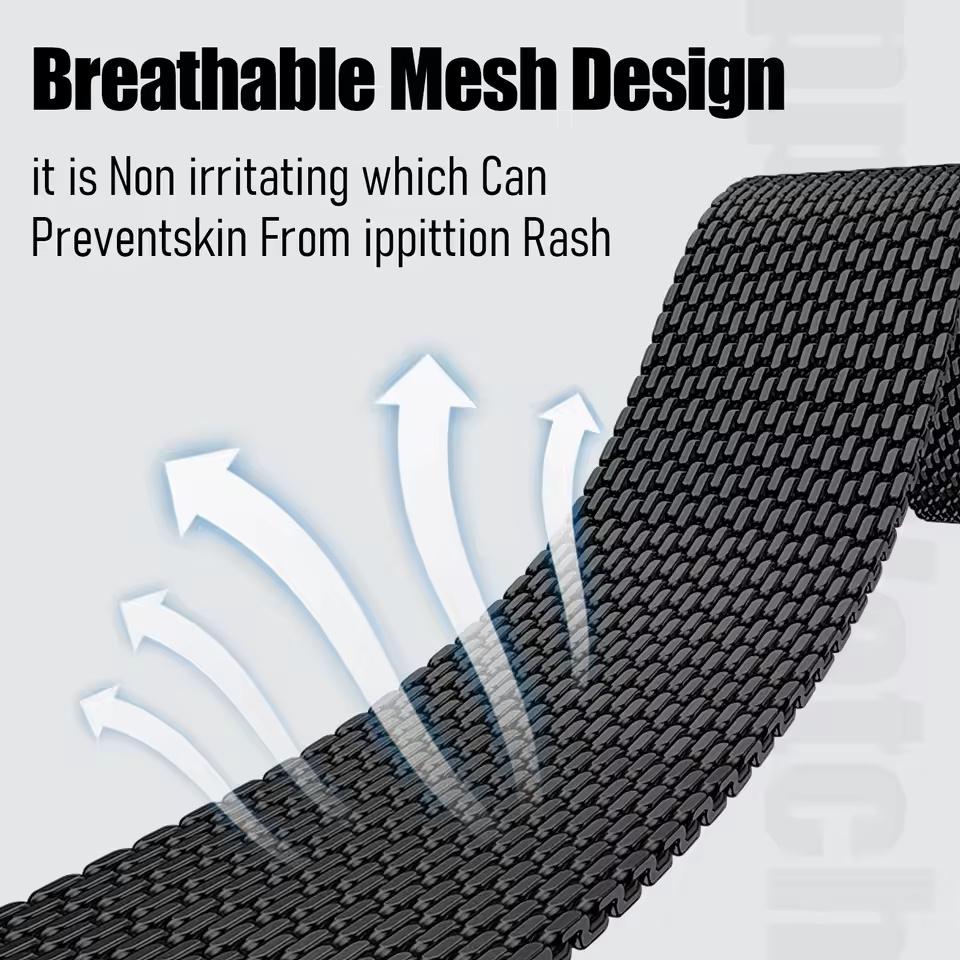 20mm nerezový řemínek na hodinky pro Coros Apex 2/Apex 42mm/Realme TechLife Watch/TicWatch GTH Silný síťovaný milánský řemínek