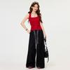 Spice girl pure desire style red lace splicing neck sling vest spring and summer new beautiful back outer top women