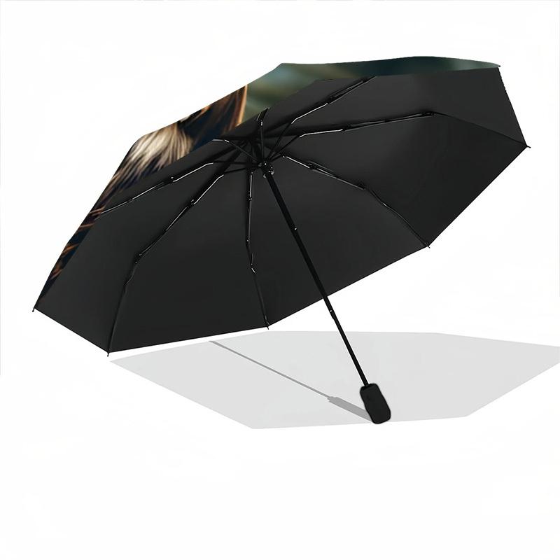 1pc Deer Forest Auto Folding Umbrella, Sturdy And Durable Automatic Folding Umbrella with 8 Ribs, Convenient for Outdoor Use129