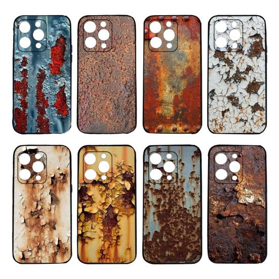 Yousheng Rusty Phone Case Shockproof Phone Cover Industrial Iron Inspired Phone Shell 360-degree Protection Case for IPhone 15/15Pro/15ProMax/15Plus