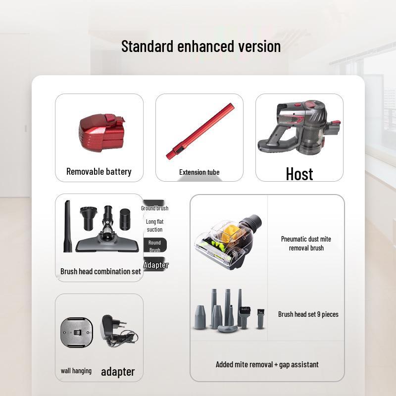 ZEK Cordless Handheld Vacuum Cleaner - Powerful, High-Power, Upright, Rechargeable for Home Cleaning