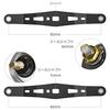 Gomexus FH95 Reel Handle, Carbon Double Handle for Daiwa, Shimano, and Antares Baitcasting Reels, 95mm with TPE Knob, Ambidextrous for Baitcasting, Ro