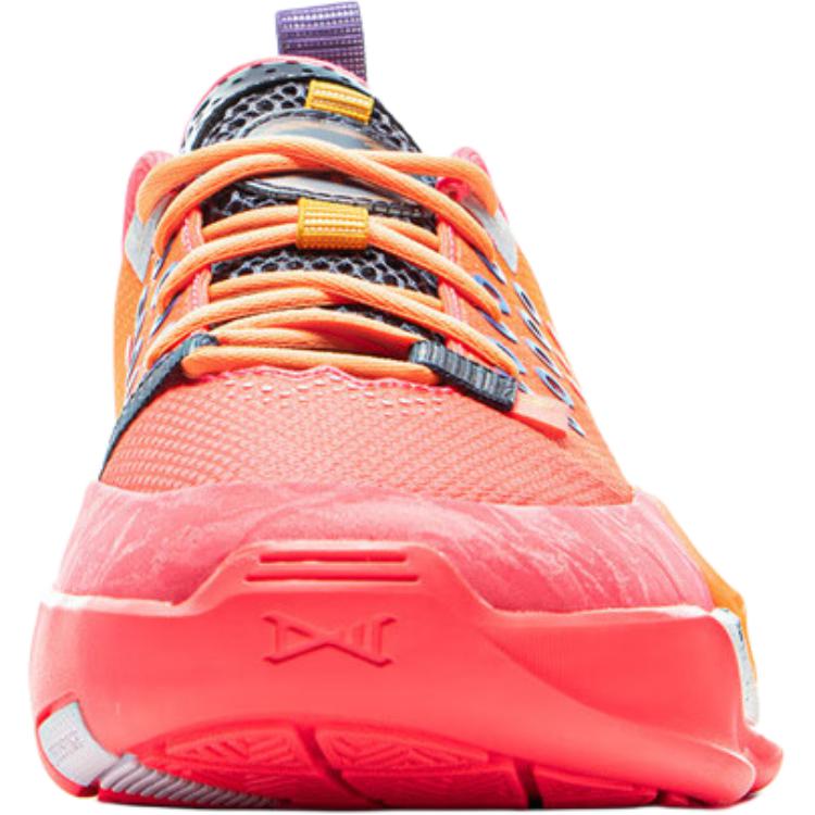 Li Ning Wade All City Comfortable Sports Non-Slip Wear-Resistant Low-Top Kids Basketball Shoes Men basketball shoes Red Orange YKBV010-9