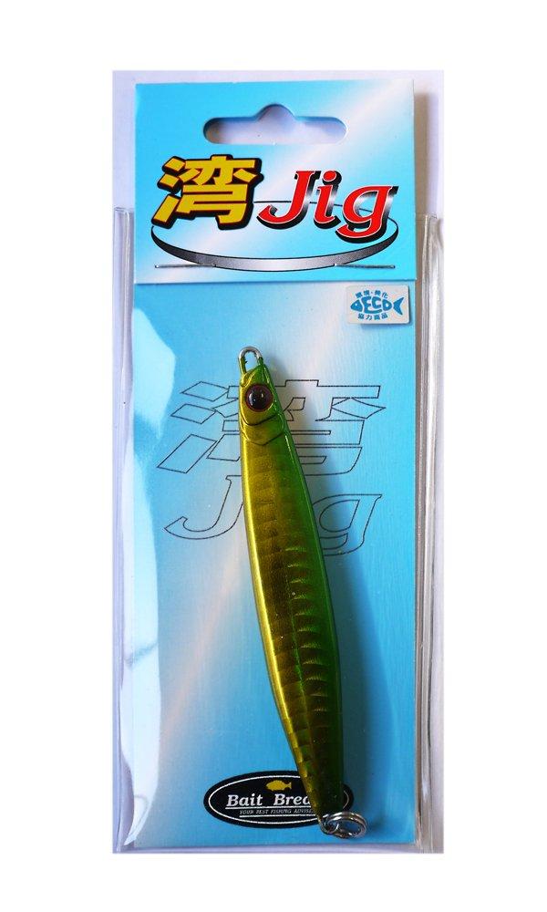 

Bait Breath Metal Jig Lure Bay Jig 60g Holo H-08 Gold/Green.
