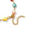 Evil Eye Double-sided Enamel Bracelets 304 Stainless Steel Handmade Link Chain Religious Retro Gift Jewelry 16.5cm(6 4/8") long