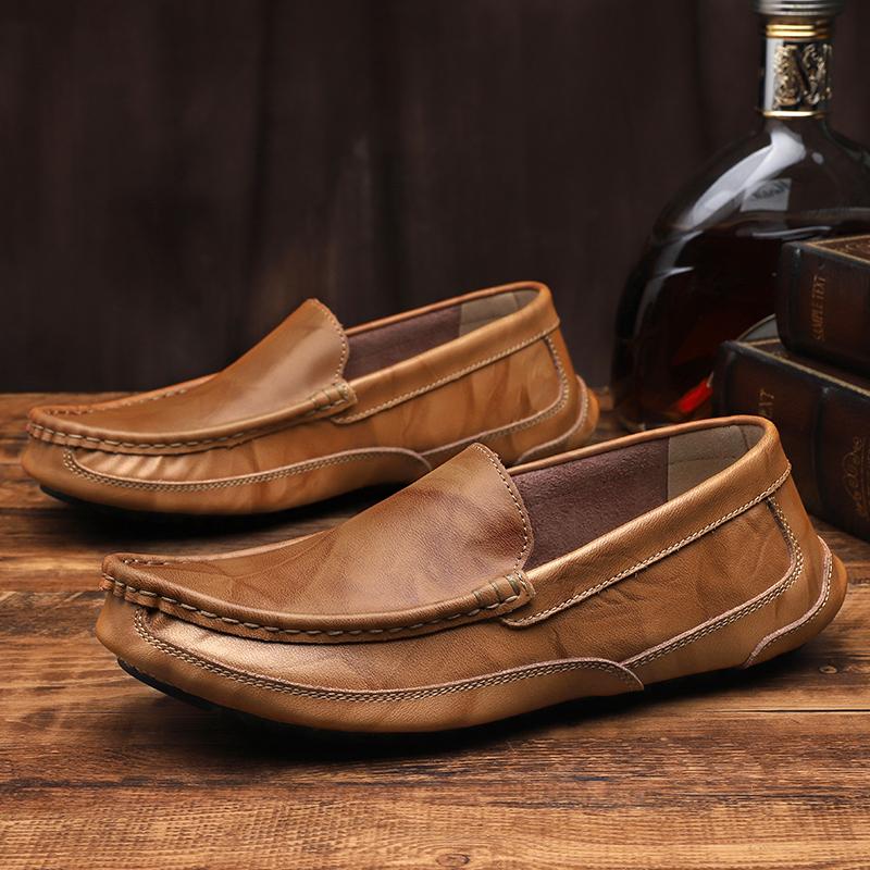 

MAEDEF Мужские лоферы из ПУ кожи, повседневная обувь слипоны, дышащие, формальные, итальянские, для вождения, мокасины, мужские лоферы-лодочки, мужская обувь 48 коричневый