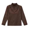 Merino Wool Beaded Top: Warm, Stylish Tummy-Covering Sweater for Middle-Aged and Elderly Women