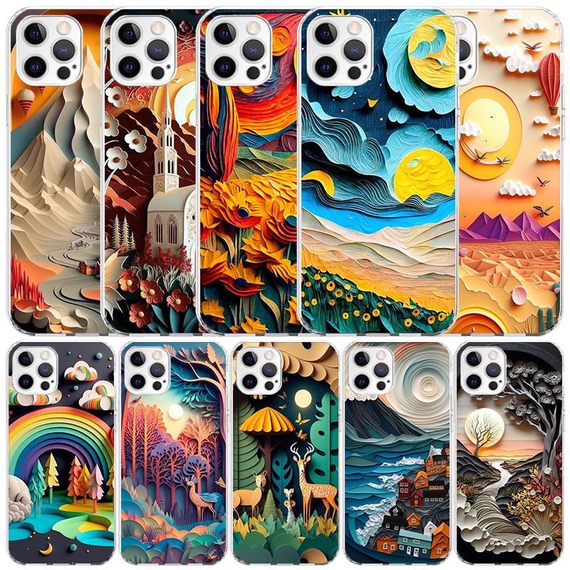 Natural Trees In Mountain Ranges Phone Case For IPhone 16 17 Air 16E 15 14 Plus 13 Mini 12 11 Pro Max 7 8 + SE 2020 Soft TPU Bac