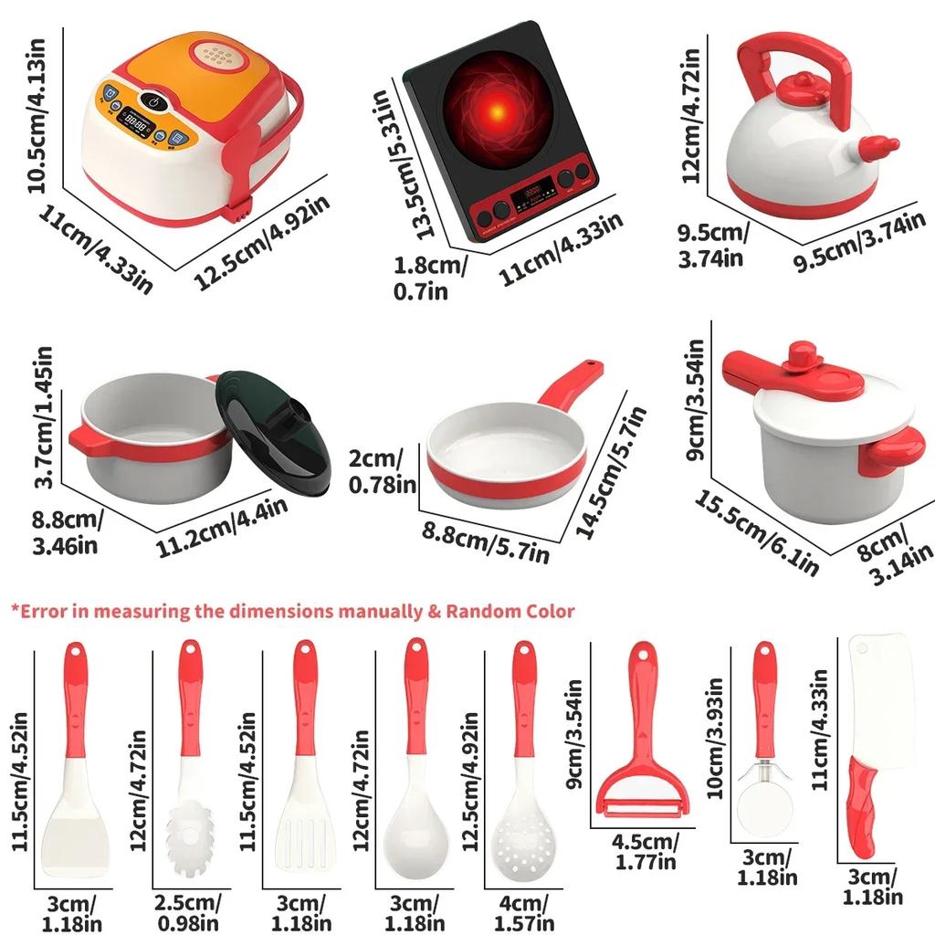 Non-Toxic Children Pretend Play Simulation Kitchen Toys Set Cookware Fruits Cutting Kitchen Accessories Cooking Toys For Kids Children Gifts