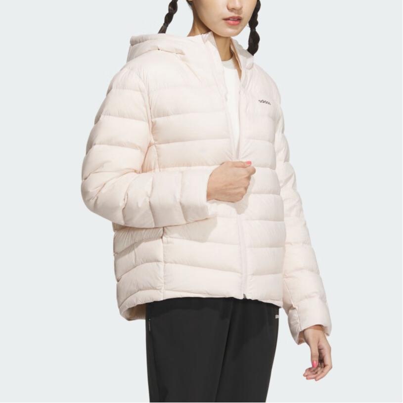 Adidas Outdoor Warm Waterproof Fashion Hooded Down Jacket Men Jackets Light-Pink JL9578