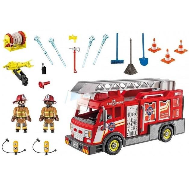 Конструктор пластиковый Playmobil 71233 пожарная машина со светом и звуком