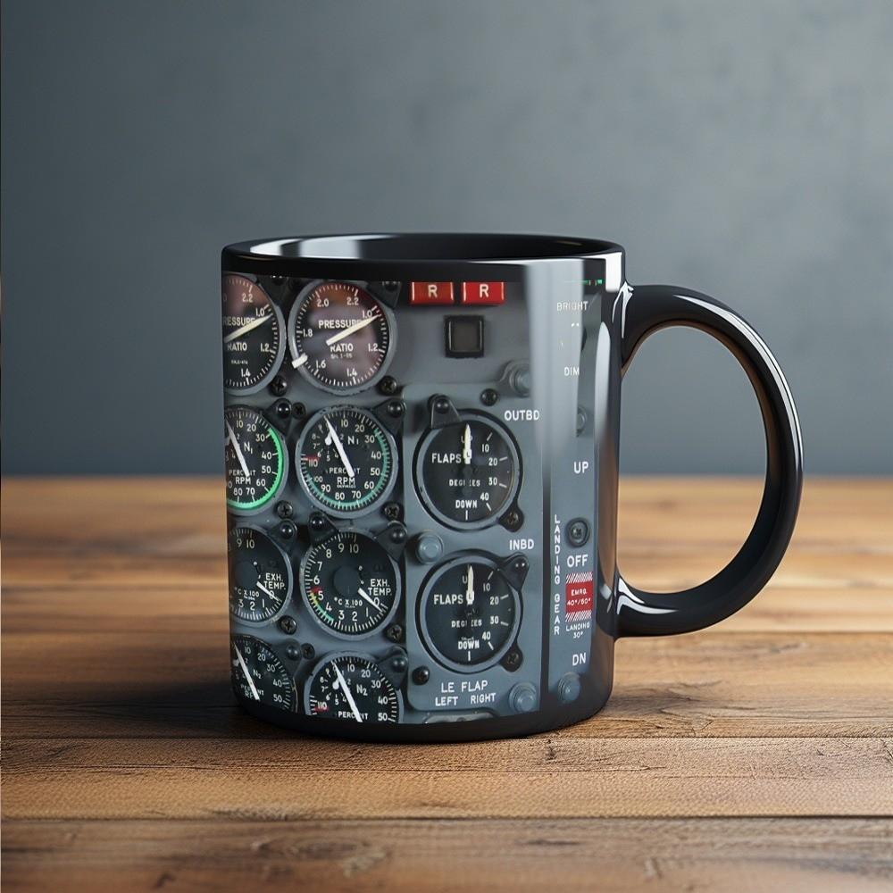 

325ml Milk Coffee Mug Ceramic Tea Cup New Plane Clock Mug Surprised Gift 07
