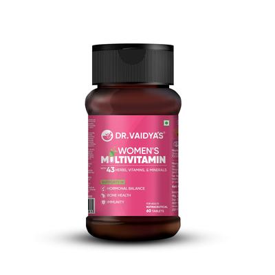 Dr. Vaidya’s Multivitamin for Women | Natural Multivitamin Enriched with Ayurvedic Herbs Like Shatavari | Goodness of Calcium and Vitamin D3 Tab