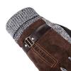 Fine Pigskin Gloves Winter Thicken Fleece Warm Men's Leather Mittens Gloves