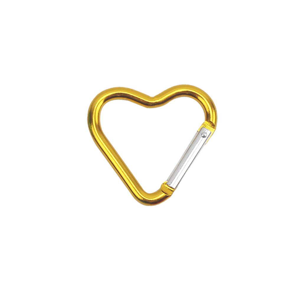 10 Piezas Mosquetón de Aluminio en Forma de Corazón Clip Llavero Gancho para Llavero para Exterior Hebilla Colgante para Botella de Agua Accesorios para Kit de Viaje