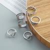 Retro ovaler Ring sechsteiliges geometrisches Ring-Set schlichter Ring beliebter Damenschmuck