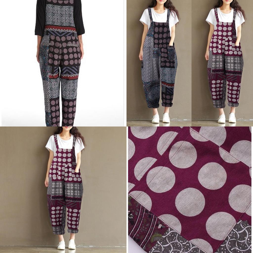 Premium Boho Women Sleeveless Bandage Jumpsuits Casual Floral Overalls Rompers With Timeless Charm