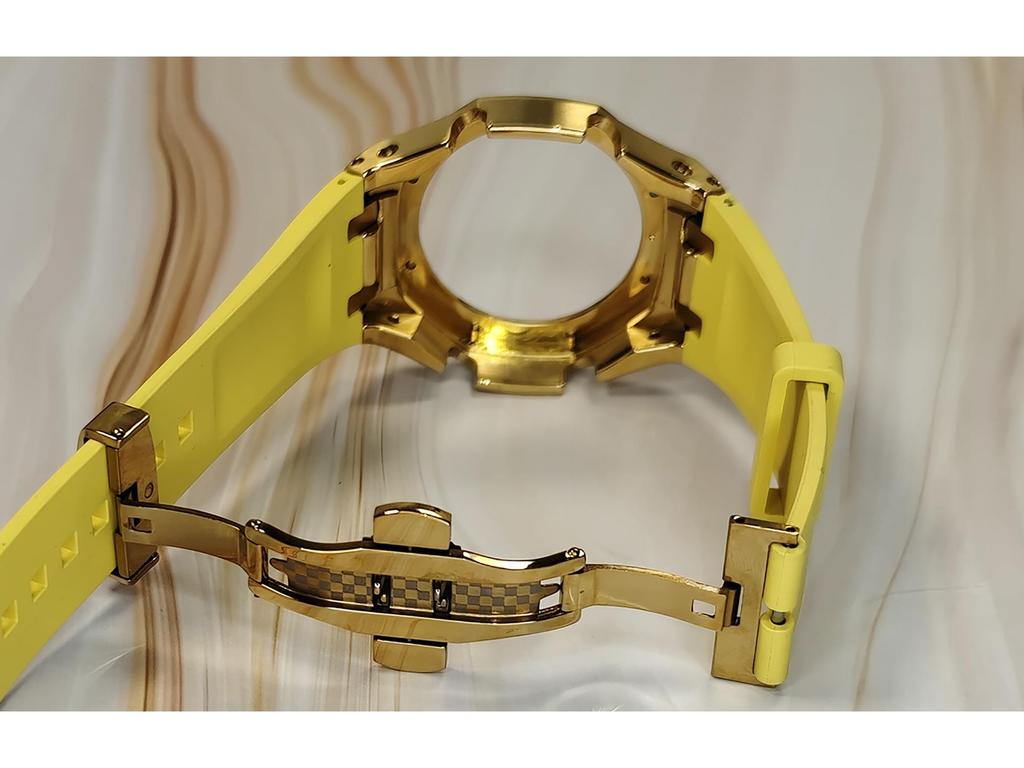 Offshore Gold Royal Oak GA2100/2110/B2100 Fluoro Rubber Strap DIY Watch Modification Kit