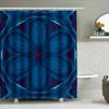 Blue Red Abstract Mandala Bathroom Shower Curtain Waterproof Home Decor Print Canvas Fabric Polyester