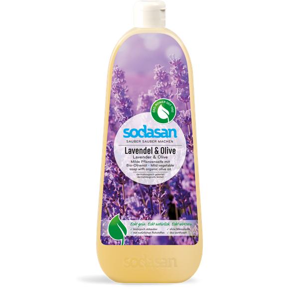 SODASAN Vegetable Liquid Soap LAVENDER & OLIVE 1