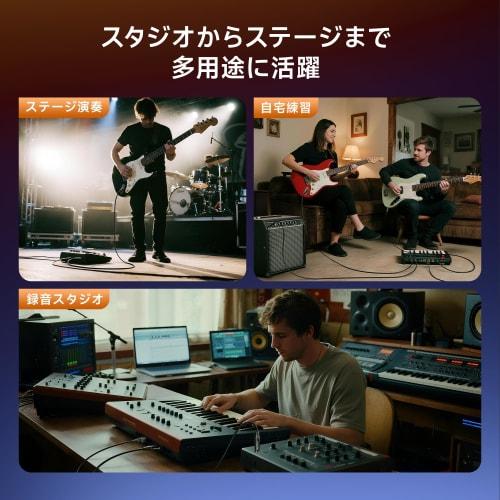 Cable Matters 2-Pack Guitar Cables, 1.8m Shielded, 6.35mm Mono Plug to TS Straight Plug, for Instruments