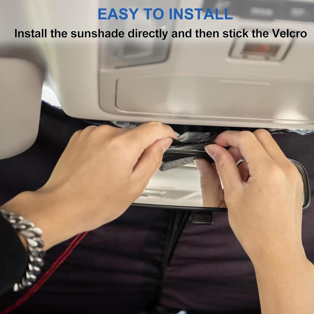 Windshield Sun Shade For Toyota Tundra Accessories 2024 2025 2026, Foldable Front Sun Visor, 22 23 24 25 26 Tundra SR,SR5,Limited,Platinum,TRD