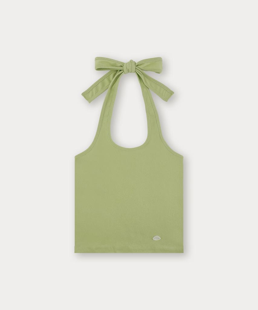 Sseomweeobeoteo Halter Pendant Sleeveless - Olive