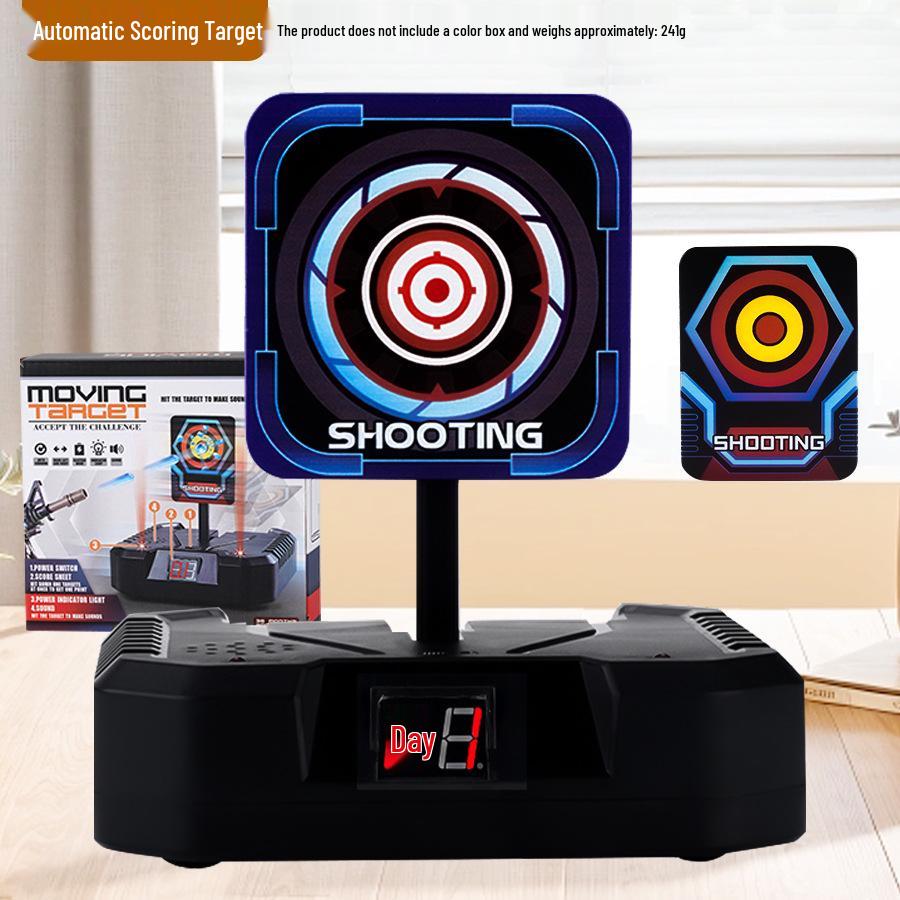 Automatic Reset Rotating Scoring Target for Children's Soft Bullet Gun Practice