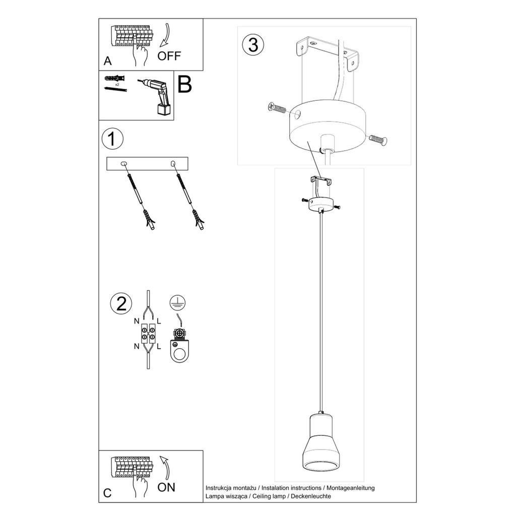 Qubic hanging lamp black