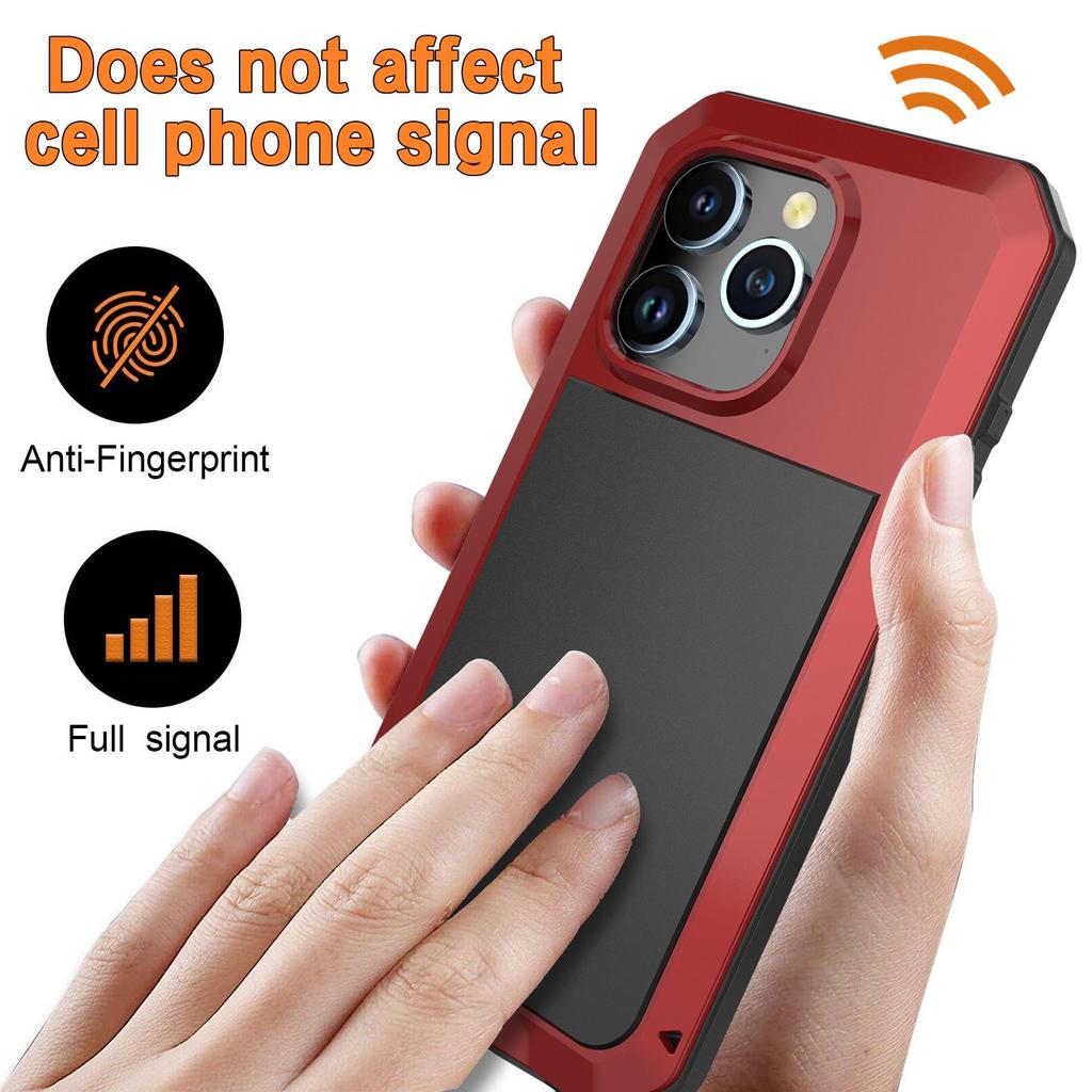Apple 16 Three-Proof Metal Tank Phone Case for iPhone 15 Pro Max - Drop-Proof, Dust-Proof, Sealed Protection