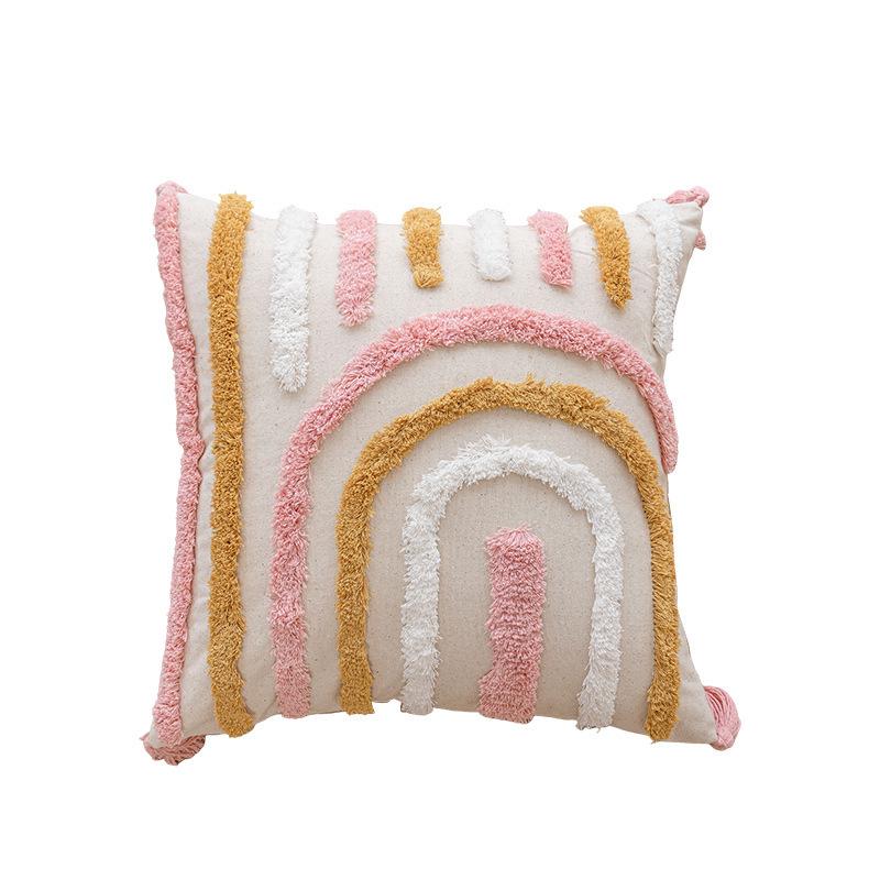 Pink Tufted Heart Throw Pillow - Girlish Cushion for Sofa, Bed, or Bay Window Decoration