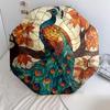 0106 Glass Window Peacock  pattern, automatic folding umbrella, portable and foldable design, 8 ribs, a Christmas or birthday gift.