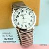 Large Number Luminous Elderly Quartz Watch with Waterproof Stainless Steel Elastic Band